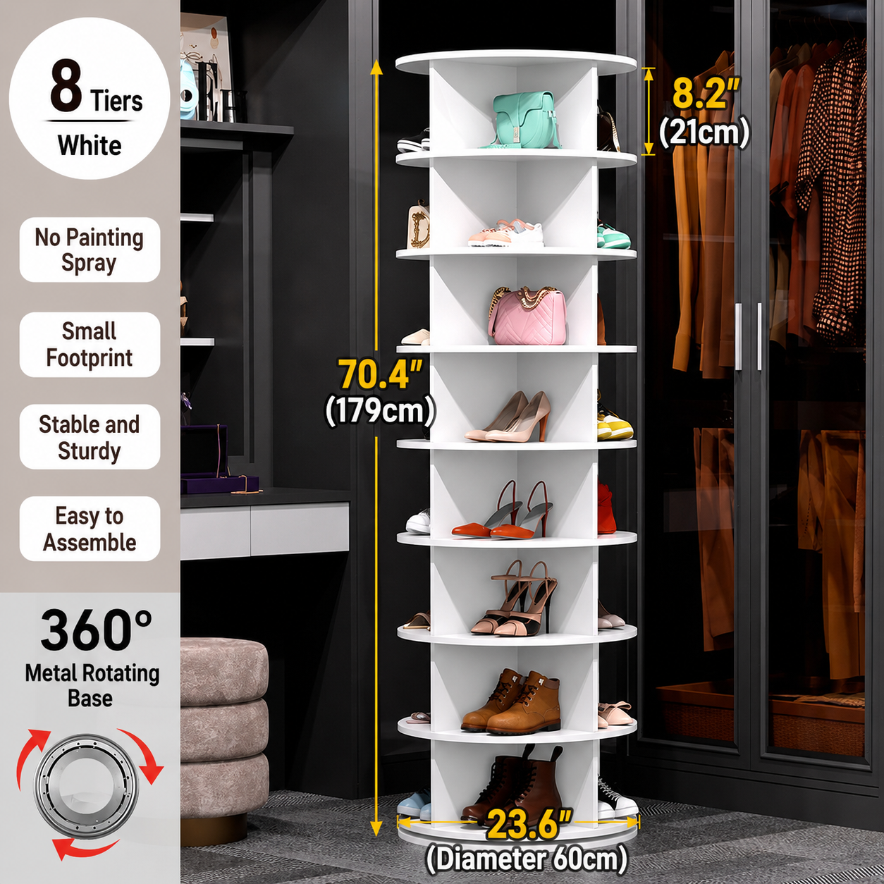 Rotating Shoe Cabinet