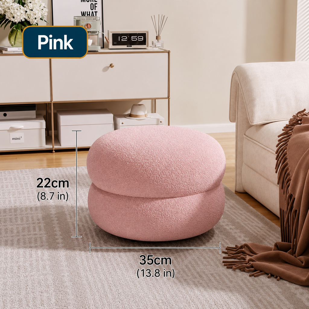 Cozy Puff Sherpa Stool