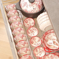 Festive Set of Bowls and Chopsticks for Household Red Tableware