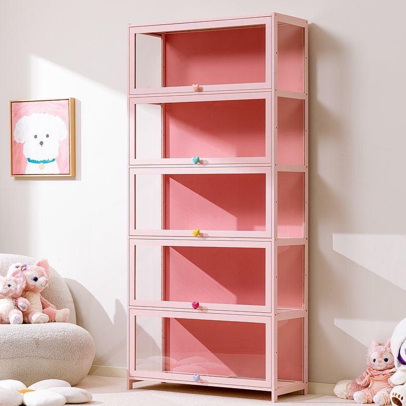Pink Five-Layer Figurine Cabinet