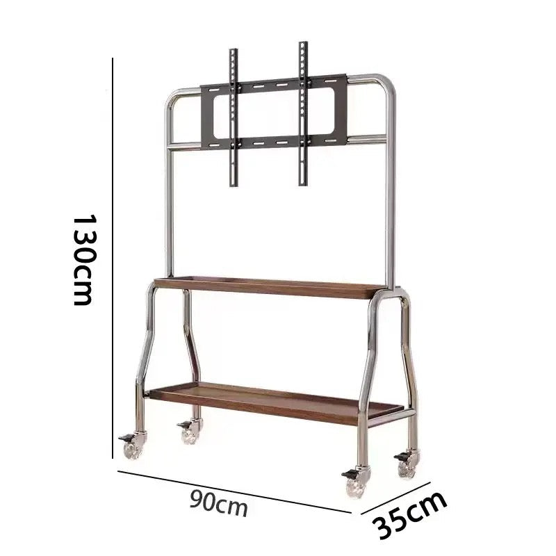 Double Layer Movable TV Stand