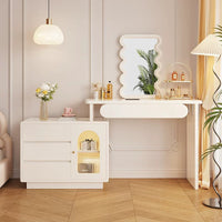 Luxe Modern Slate Dressing Table（Chairs, And Mirrors Are Not Included）