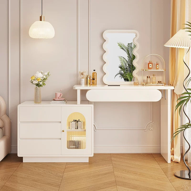 Luxe Modern Slate Dressing Table（Chairs, And Mirrors Are Not Included）