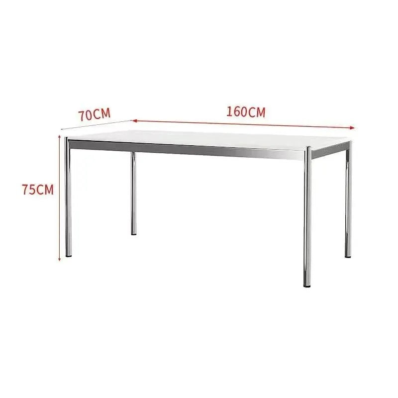 Metallic Pure White Textured Dining Table