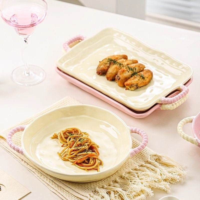 PeachLoop Ceramic Serving Plate