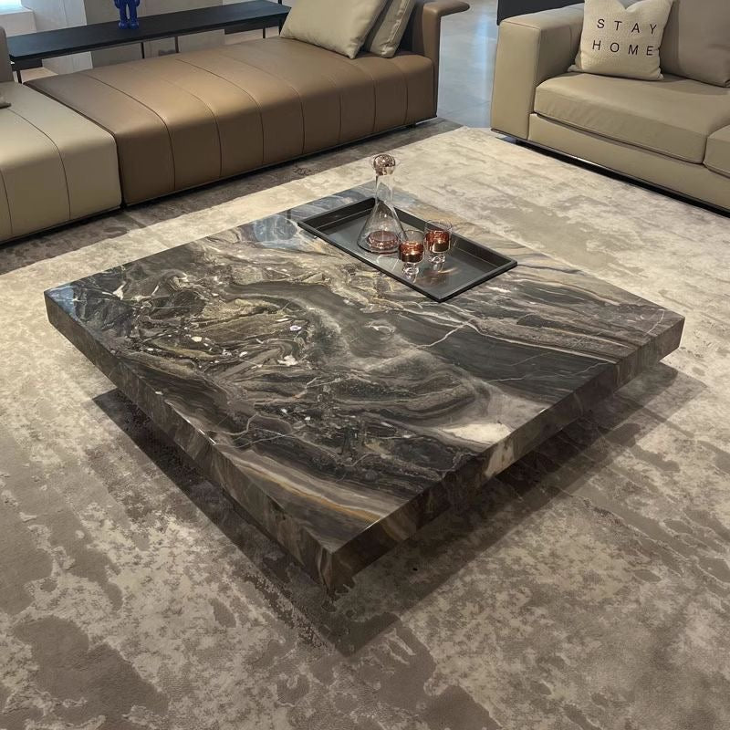 LuxeSquare Marble Coffee Table
