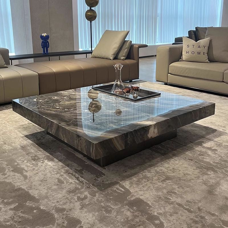 LuxeSquare Marble Coffee Table