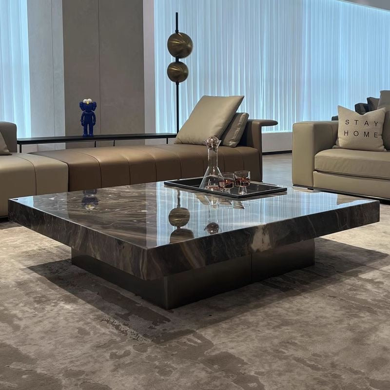 LuxeSquare Marble Coffee Table