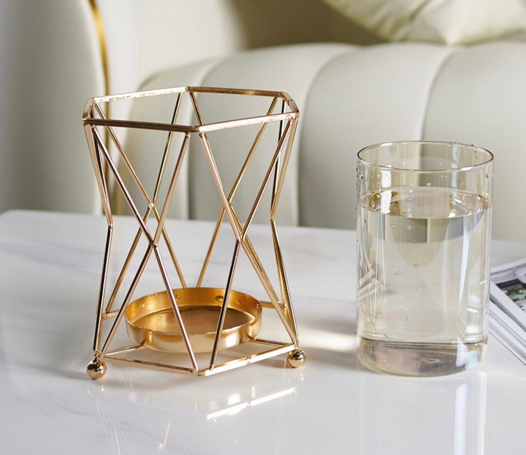 Steel Framed Vase (With Flowers)