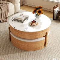 NestLift Round Coffee Table Set