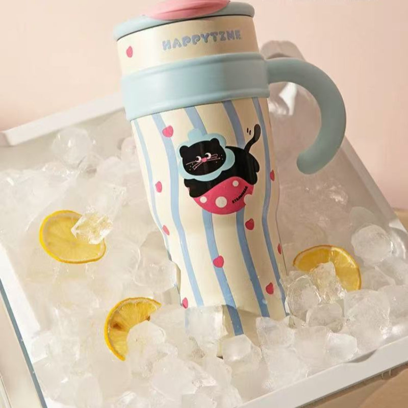 HappyCat Giant Straw Cup