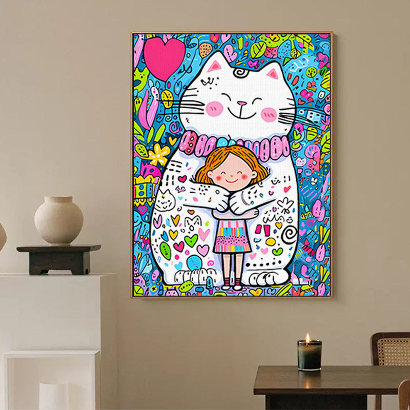 Hug Me Lucky Cat -Numbers Art Kit