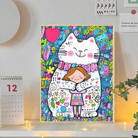 Hug Me Lucky Cat -Numbers Art Kit