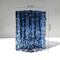 Glacier Blue Glass Vase