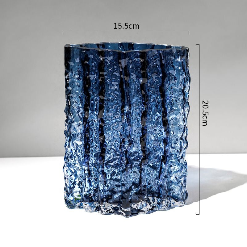 Glacier Blue Glass Vase