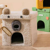 CozyNest 2-in-1 Cat Bed & Stool