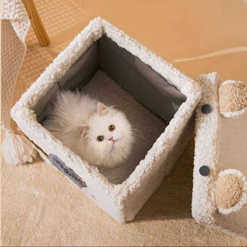 CozyNest 2-in-1 Cat Bed & Stool