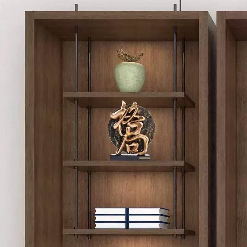 Golden Harmony Chinese Calligraphy Sculpture