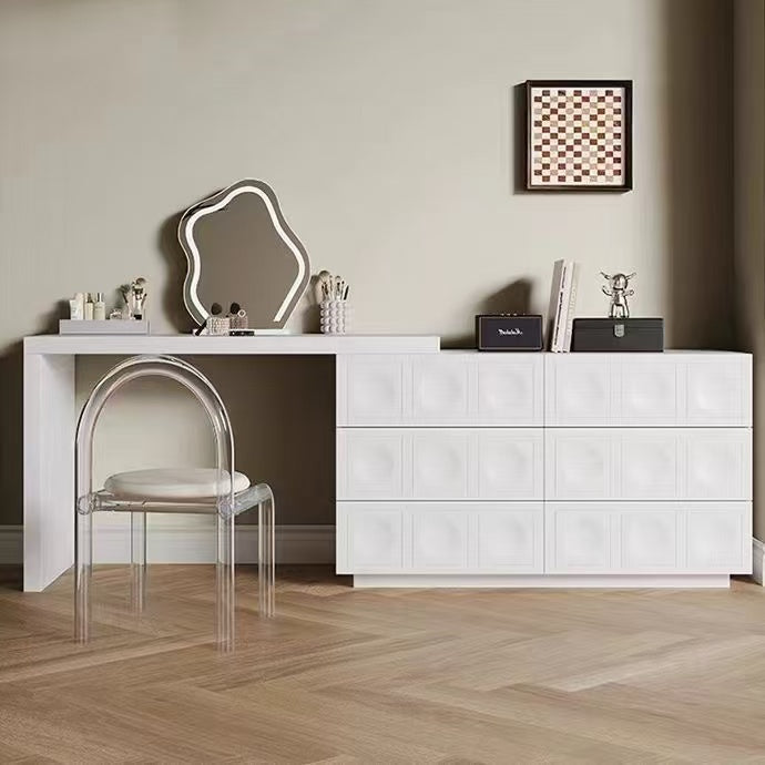 NoirArc Modern Lux Corner Dressing Table（Chairs, And Mirrors Are Not Included）