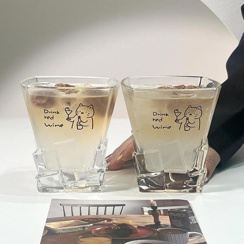 Sip & Smile Cat Glass Tumbler– Single