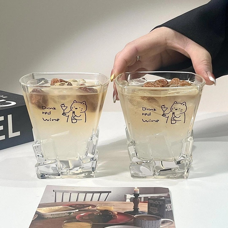 Sip & Smile Cat Glass Tumbler– Single