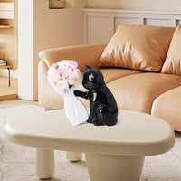 Paws & Petals Cat Ceramic Vase