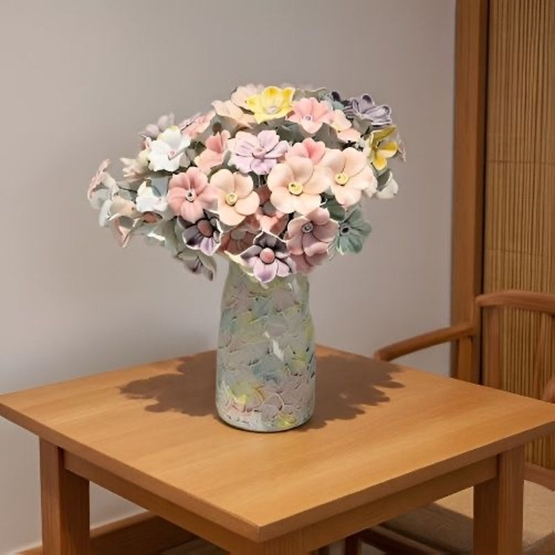 Blush Garden Floral Art Vase