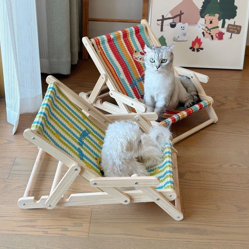 Sunny Stripe Pet Lounge Chair