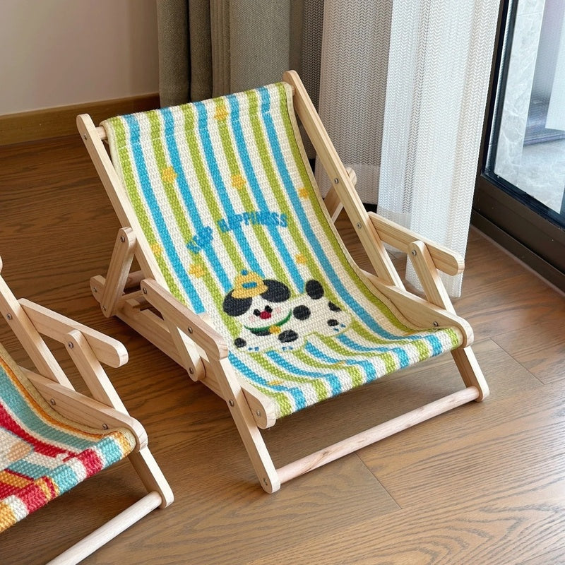 Sunny Stripe Pet Lounge Chair