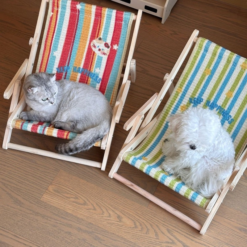Sunny Stripe Pet Lounge Chair