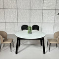 Noir Arc Round Dining Table#H2503