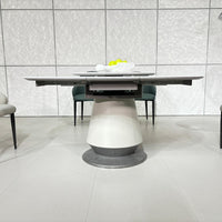 Elysia Round Stone Dining Table with Lazy Susan#H2532